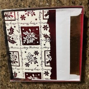 18 luxury Christmas Greeting Card Set with Foil lined Envelopes